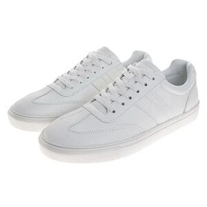 Perry Ellis Portfolio Mens Classic White Lace Up Sneakers new in box